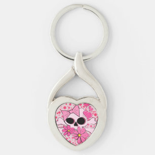 Girly Punk Skull Keychain