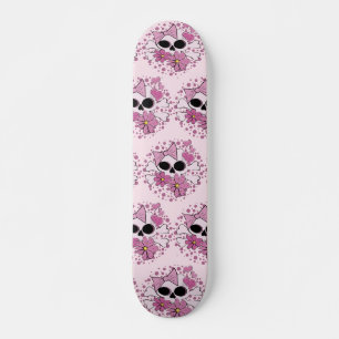 Girly Punk Skull Skateboard