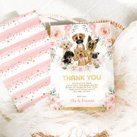 Girly Puppy Baby Shower Blush Pink Floral Dogs