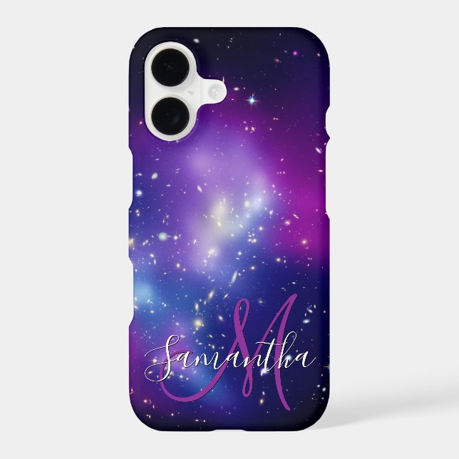 Girly Purple Celestial Photo Monogram (Back)