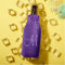 Girly Purple Dripping Glitter Brush Metal Monogram