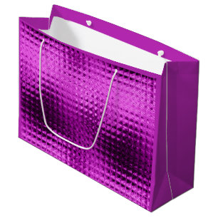 Girly purple glitter shine sparkle large gift bag