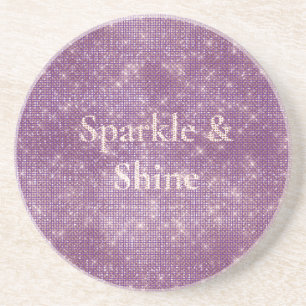 Girly Purple Glitzy Sparkle Coaster