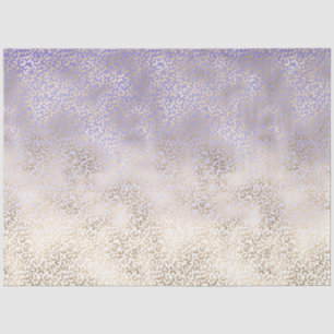 Girly Purple Gold Ombre Leopard Print Tissue Paper