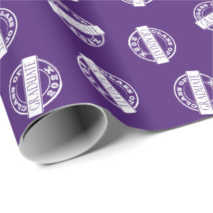 Girly Purple Grad Graduate Class Year    Wrapping Paper