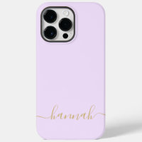 Girly Purple Monogram Modern Script Personalized