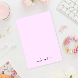 Girly Purple Monogram Modern Script Personalized Post-it Notes