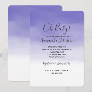 Girly Purple Ombre Invitation