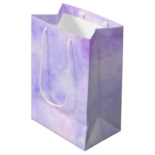 Girly Purple Pink Tie Dye Medium Gift Bag