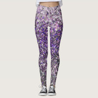 Girly Purple Silver Glitter Sequin Confetti