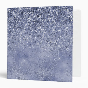 Girly Purple Sparkle Glitter Binder