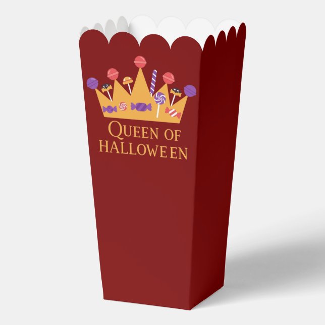 Girly Queen of Halloween Favor Box (Back)