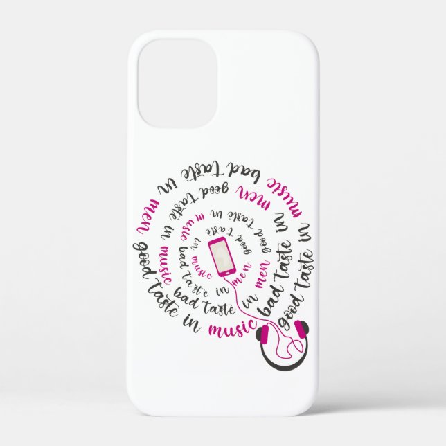 Girly quote Good taste in music bad taste in men Case-Mate iPhone Case (Back)
