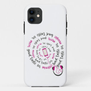 Girly quote Good taste in music bad taste in men iPhone 11 Case
