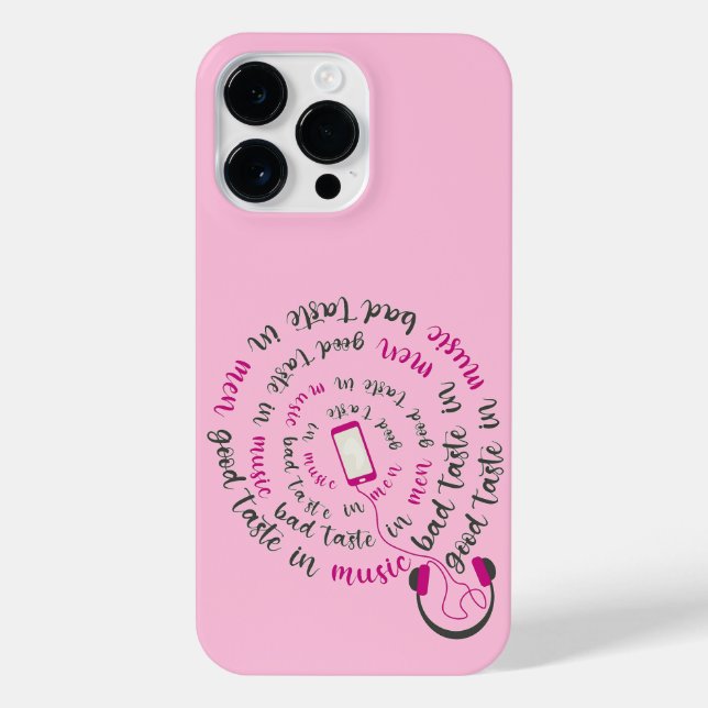 Girly quote Good taste in music bad taste in men iPhone Case (Back)