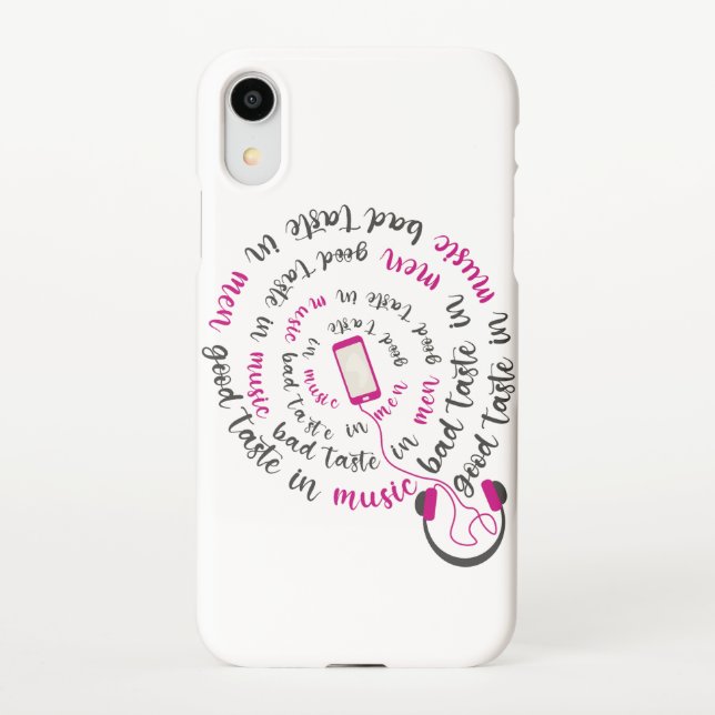 Girly quote Good taste in music bad taste in men iPhone Case (Back)