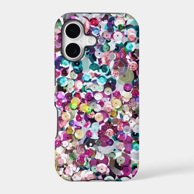 Girly Rainbow Faux Sequins Bling (Back)
