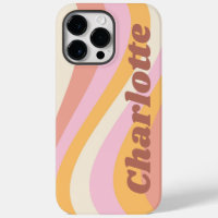 Girly Retro Vintage Wave Personalized Name