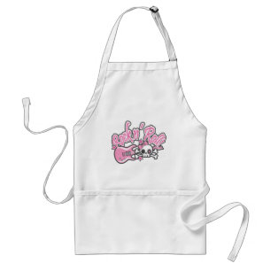 Girly Rock n' Roll Skull Standard Apron