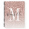 Girly Rose Gold Blush Pink Glitter Monogram Name