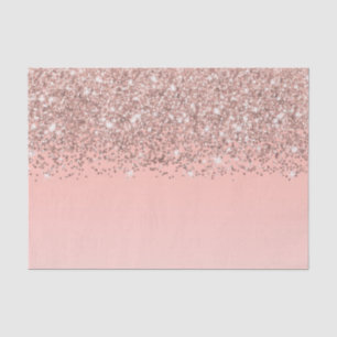 Girly Rose Gold Confetti Pink Gradient Ombre Tissue Paper