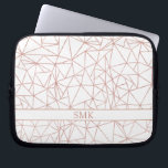 Girly Rose Gold Foil Triangular Geometric Monogram Laptop Sleeve<br><div class="desc">Girly Rose Gold Foil Triangular Geometric Monogram Laptop Sleeve. Easy to customize with text,  fonts,  and colours. Created by Zazzle pro designer BK Thompson © exclusively for Cedar and String; please contact us if you need assistance with the design.</div>