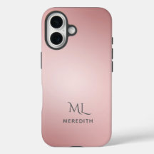 Girly Rose Gold Ombre Personalized Name