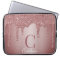 Girly Rose Gold Sparkle Glitter Drips Monogram
