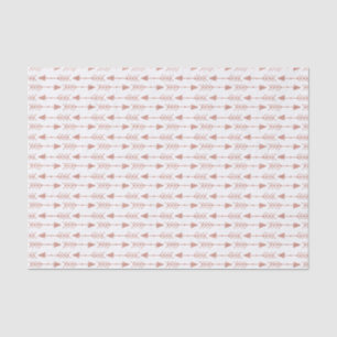 Girly Rose Gold Tribal Arrows   Bohemian Tissue Paper