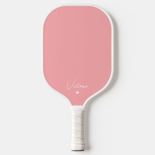 Girly Script Personalized Name and Heart Picklebal Pickleball Paddle