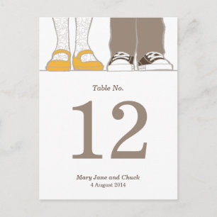 Girly Shoes & Sneakers Illustrated Wedding Postcard