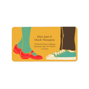 Girly Shoes & Sneakers Illustrated Wedding Yellow Label