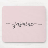 Girly Simple Blush Pink Personalized Monogram Name