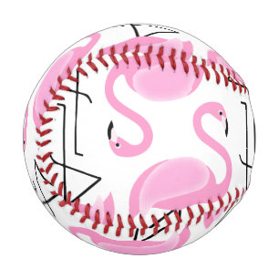 Girly Simple Modern Pink Flamingo Pattern Baseball