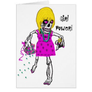 GIRLY SKELTON Card