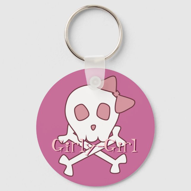 Girly Skull Keychain (Front)