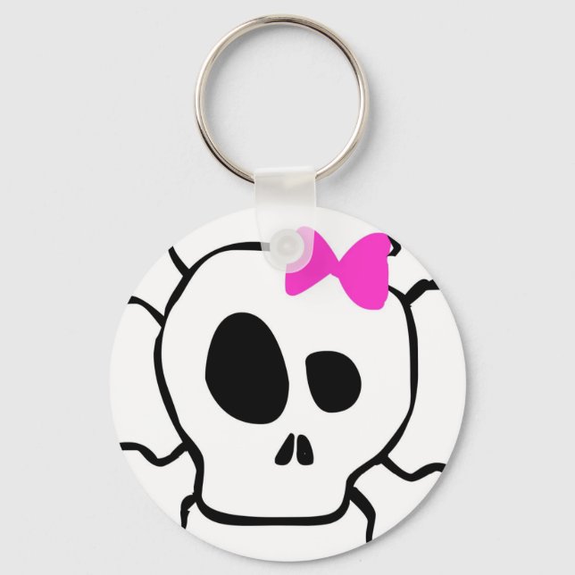 Girly skull keychain (Front)