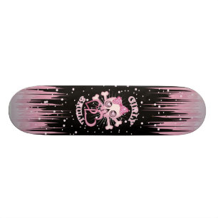 GIRLY SKULL SKATE SKATEBOARD
