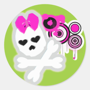 Girly SKull Sticker