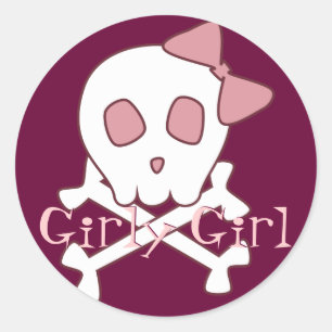 Girly Skull Stickers