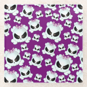 Girly Skullz Glass Coaster