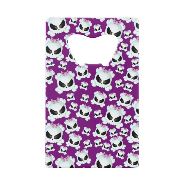 Girly Skullz Wallet Bottle Opener (Front)