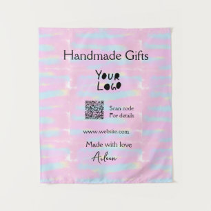 Girly small business handmade gifts made love QR Tapestry