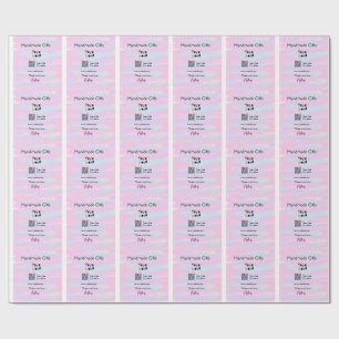Girly small business handmade gifts made love QR Wrapping Paper