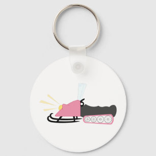 Girly Snowmobile Keychain