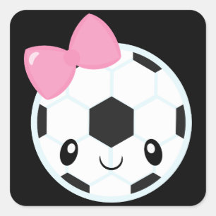 Girly Soccer Ball Emoji Stickers