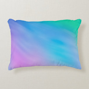 Girly Soft Rainbow Coloured Sky Decorative Pillow