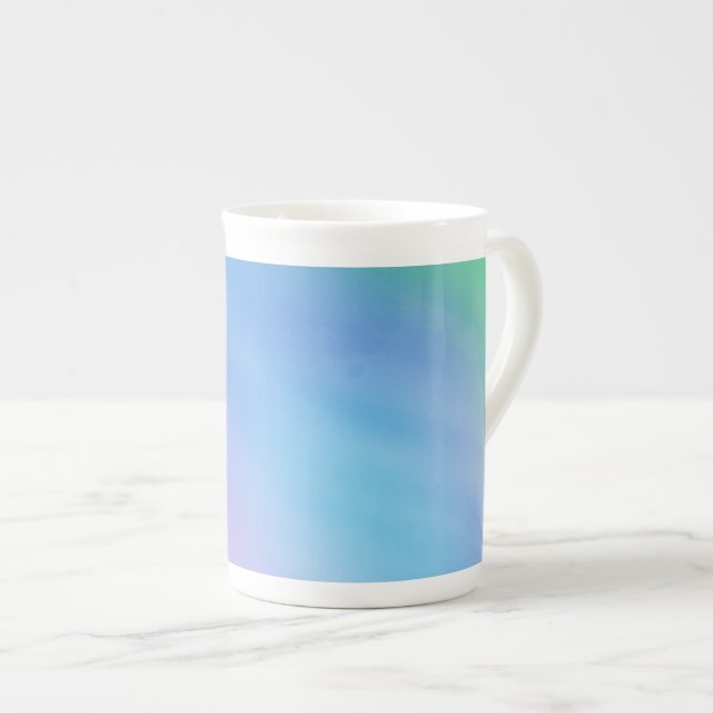 Girly Soft Rainbow Sky Bone China Mug (Front Right)