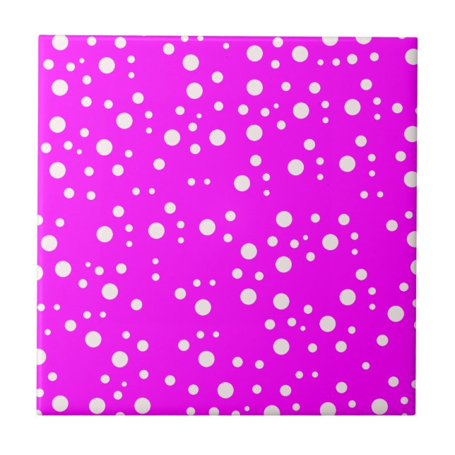 Girly Solid Pink Fuchsia Wall | Light Bright Pink Tile (Front)