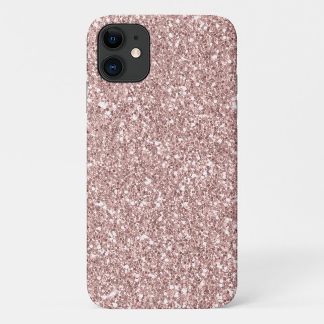Girly Sparkle Blush Pink Glitter Case-Mate iPhone Case (Back)